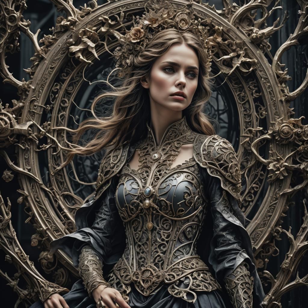 Hyperrealistic Muse in Cinematic Composition