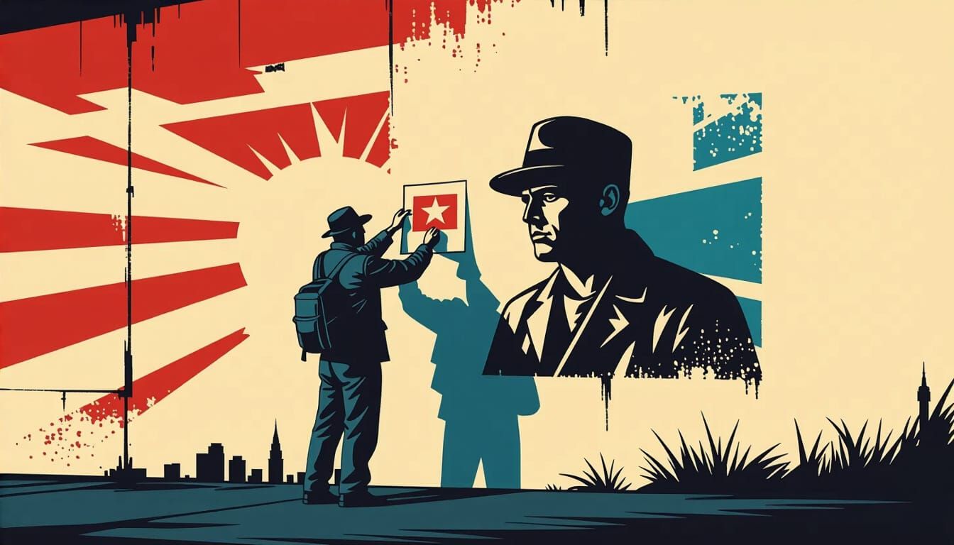 Shepard Fairey Style Poster: Memory of Struggle at Dawn