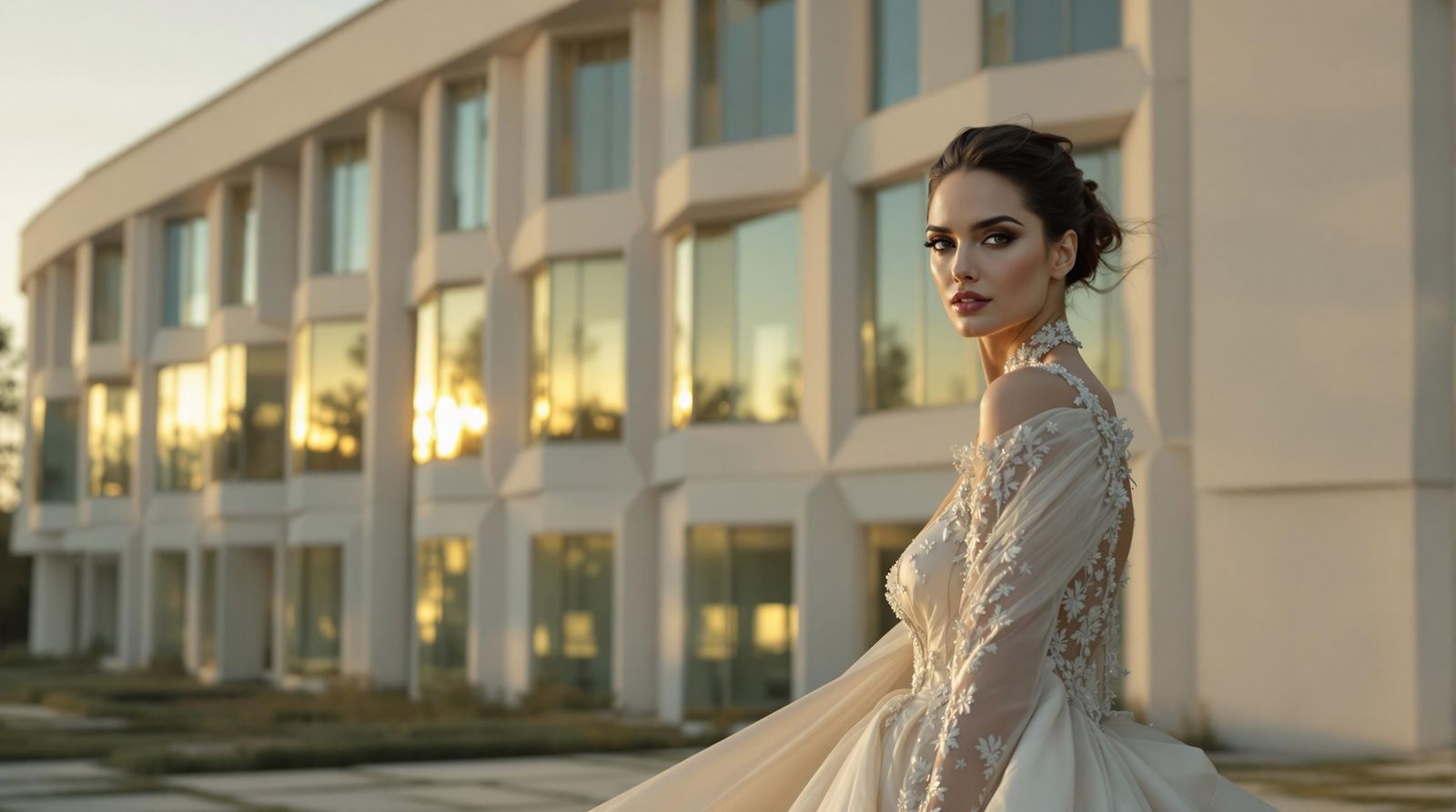 Ghostly Woman in Bauhaus Villa, Sharp Photography