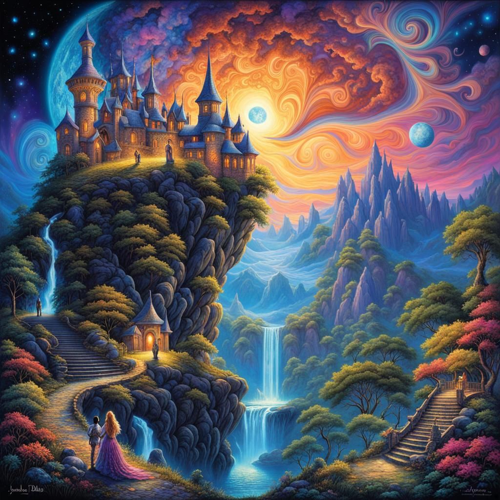 Black Light Fantasy Adventure: UV-Reactive Digital Art