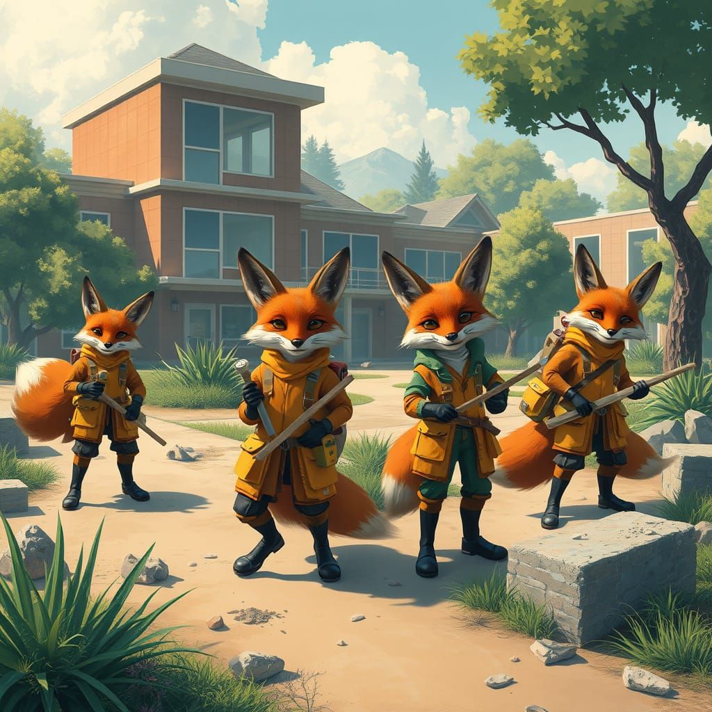 Fantastical Foxes Build Suburban Middle School at Whimsical ...