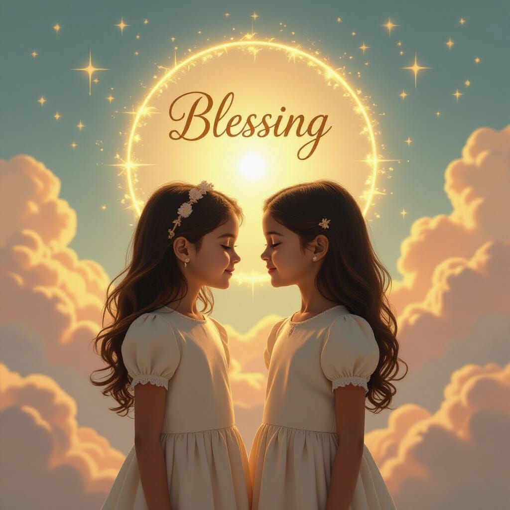 Conjoined Twins Receive Divine Blessing in Luminous Digital ...