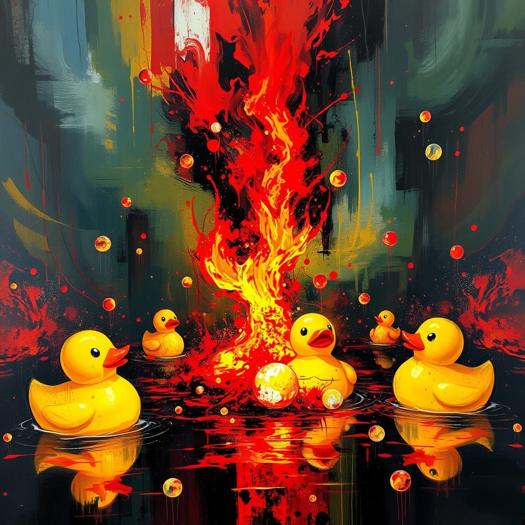 Elegant Post-Apocalyptic Rubber Duck Inferno