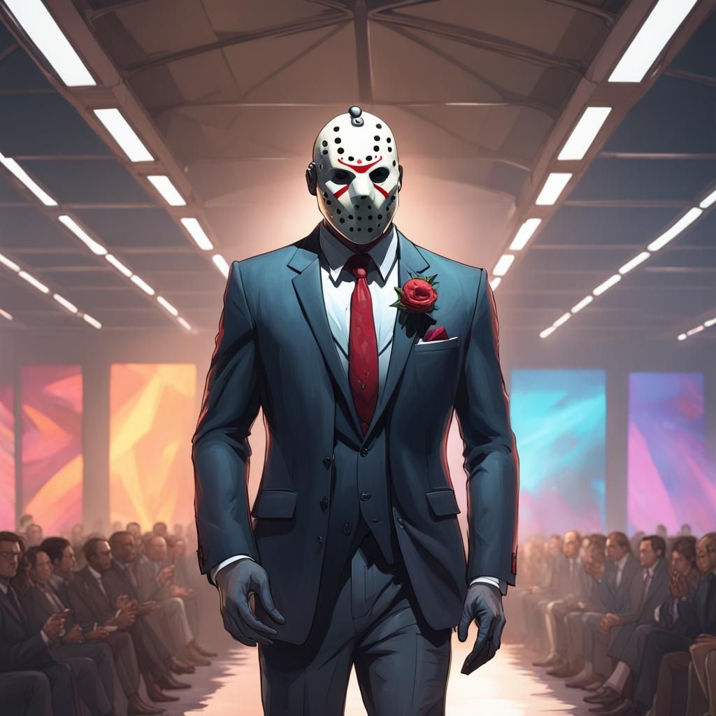 Jason Voorhees as Fashion Model, Digital Art
