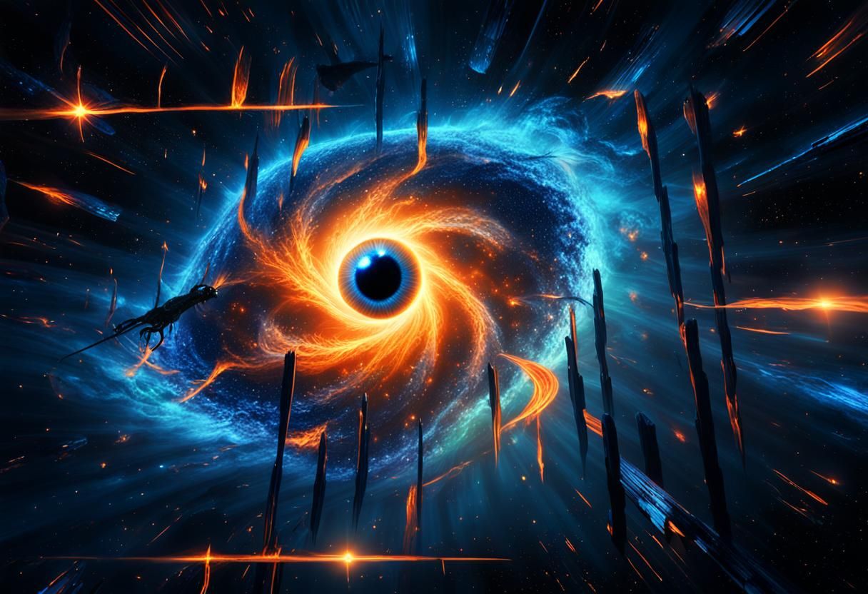 Cosmic Star with Reptile Eye: Fantasy Concept Art