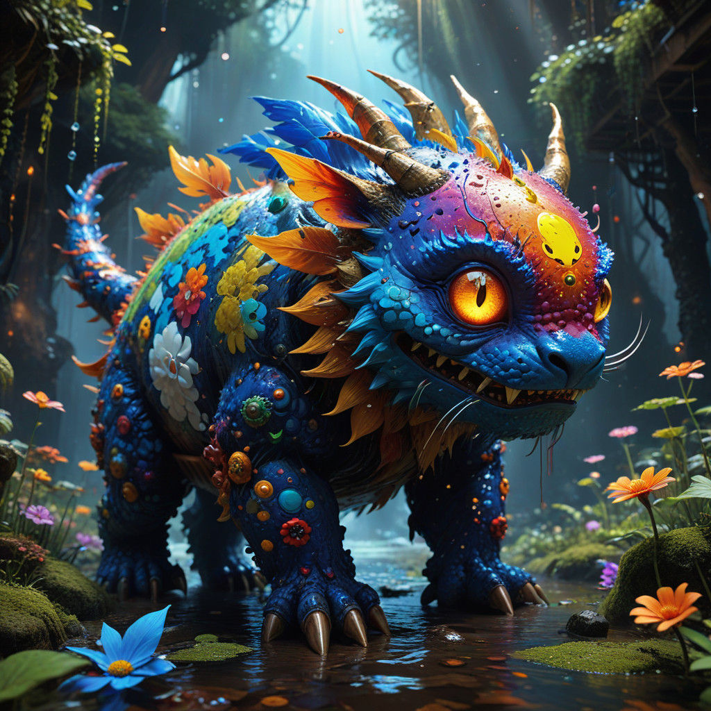 Surreal Fantasy Masterpiece: Gojo-Sukuna Hybrid in Ethereal...