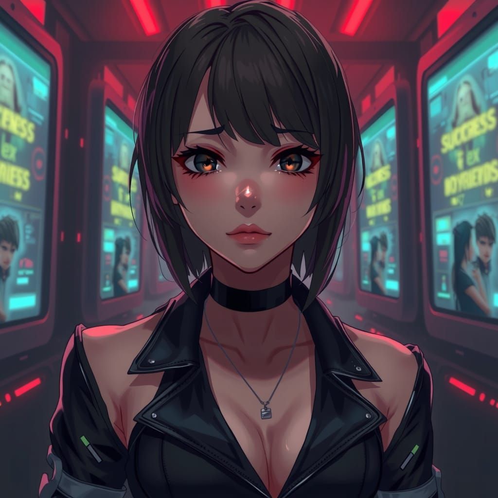 Dark Anime Goddess Haunted by Ex-Boyfriends' Triumphs