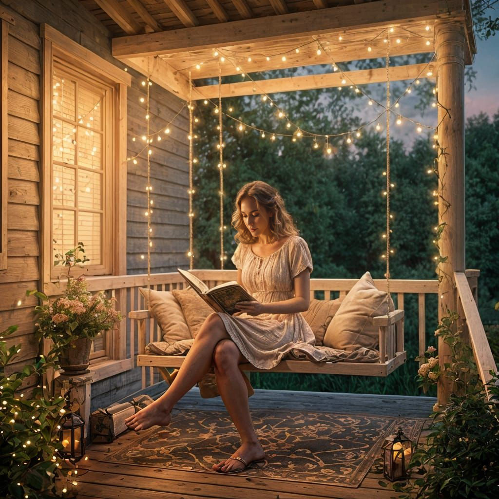 Magical Sunset Reading: A Digital Matte Painting