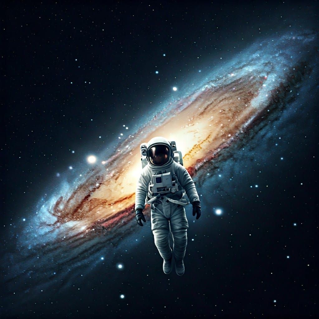 Astronaut in a Cosmic Galaxy