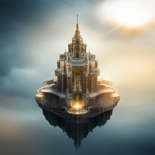 Majestic Floating Island Concept Art