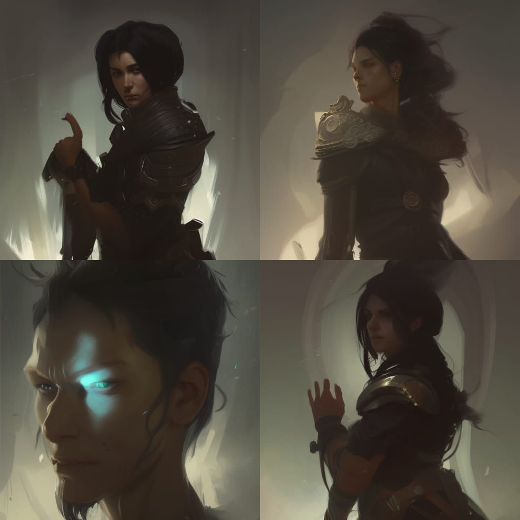 Cleric DND Character Portrait in Digital Art Style