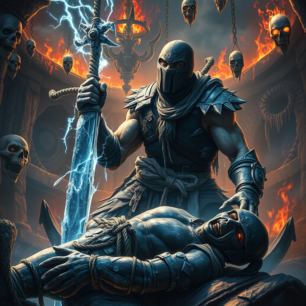 Sub-Zero Grasps Frost Sword in Icy Underworld Battle