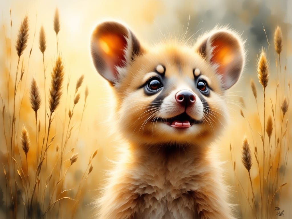 Impasto Quokka in Dreamlike Australian Morning