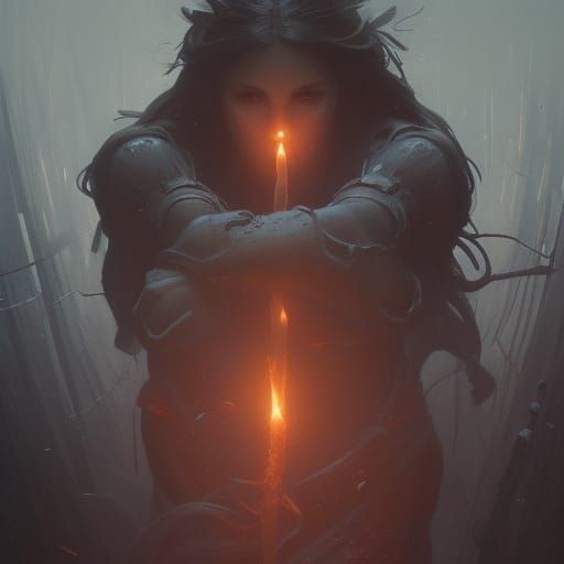 Dark Fantasy Art Masterpiece in Deep Color