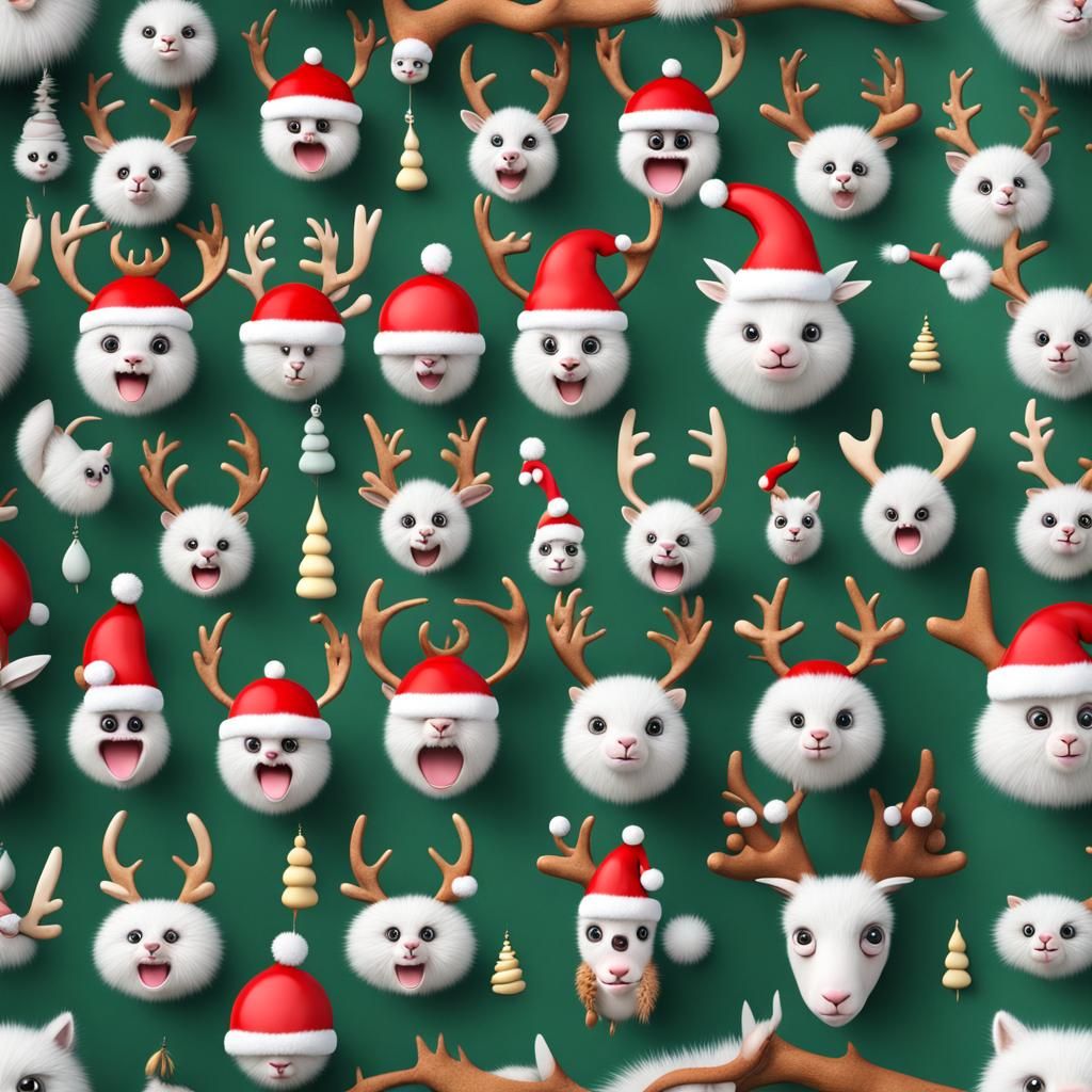 Cute Fluffy Animals Celebrate Christmas in 3D