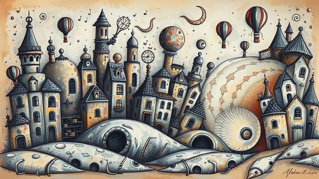 Angler Fish in Oil, Mosaic Style