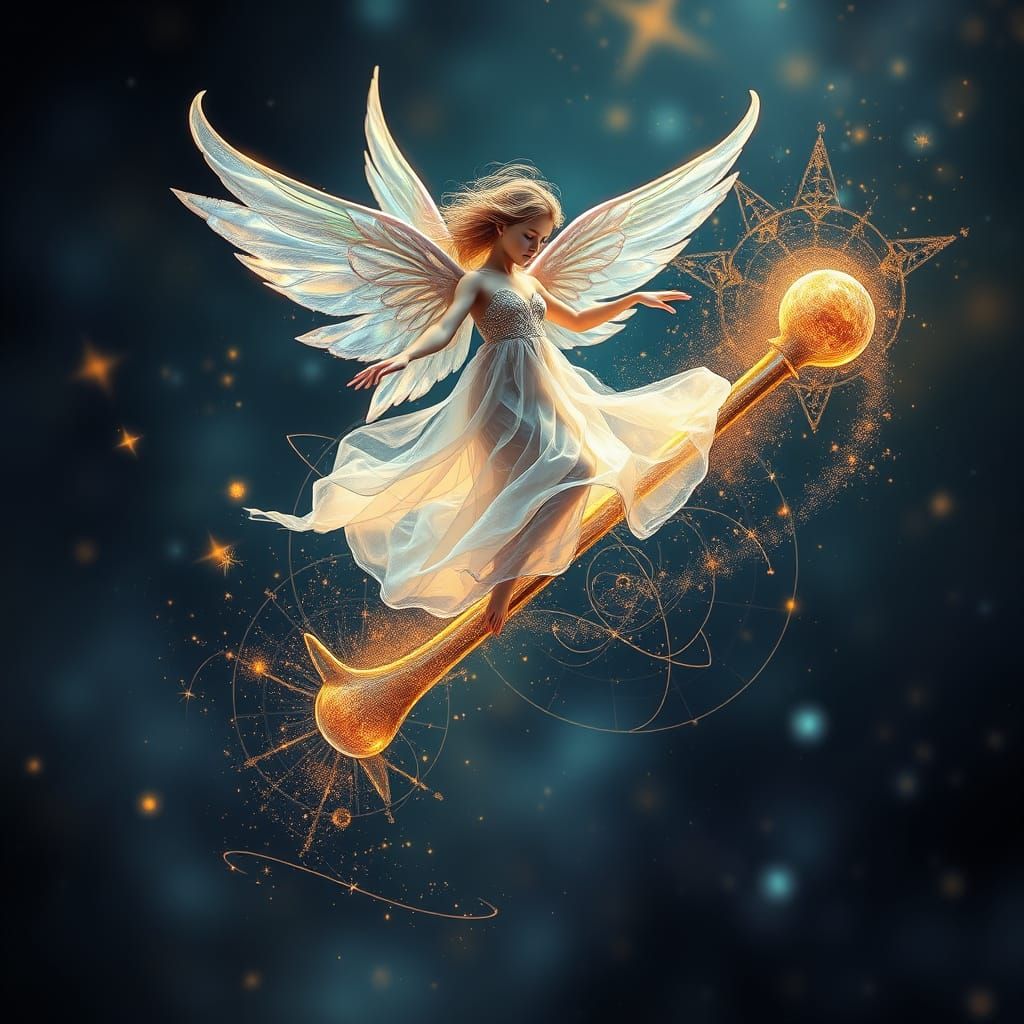 Angel Dancing in Cosmic Dreamscape