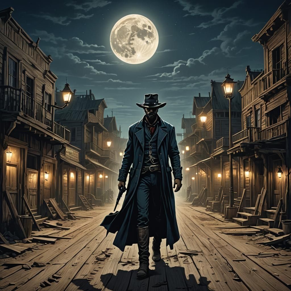 Django in Durango: Dark Fantasy Illustration