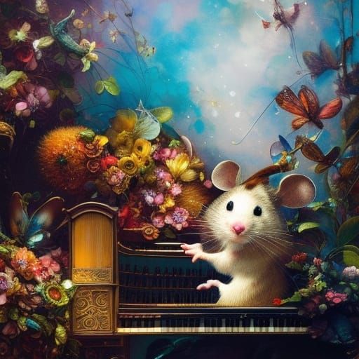 Mouse Plays Organ in Fantasycore Masterpiece