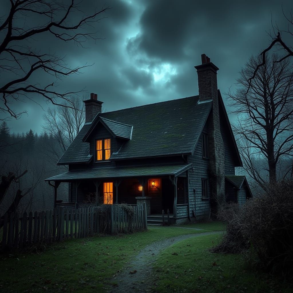 Haunted Cottage in Eerie Tranquility