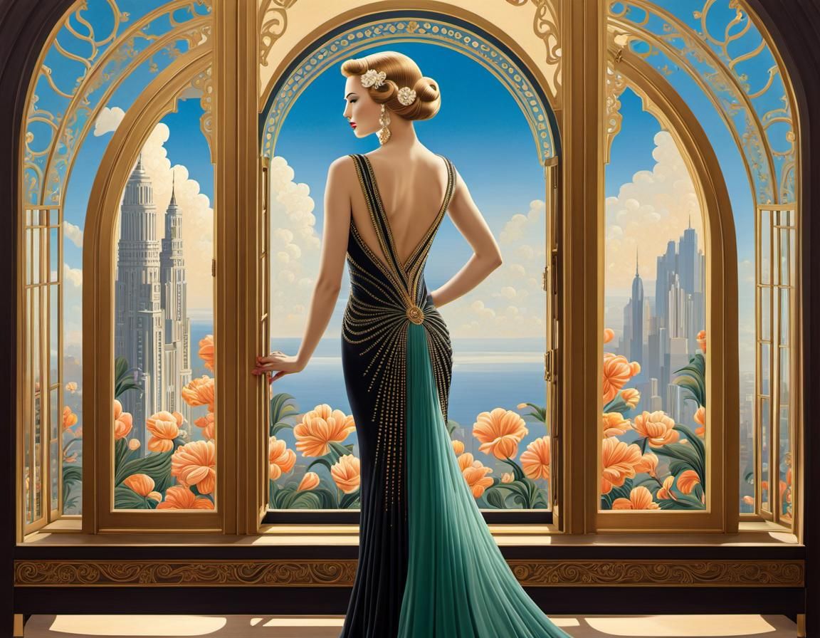 Lady in the backless dress