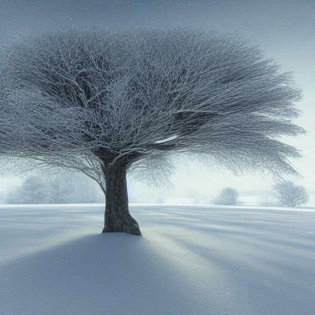 Tree in Winter Encased in Bubble: Concept Art