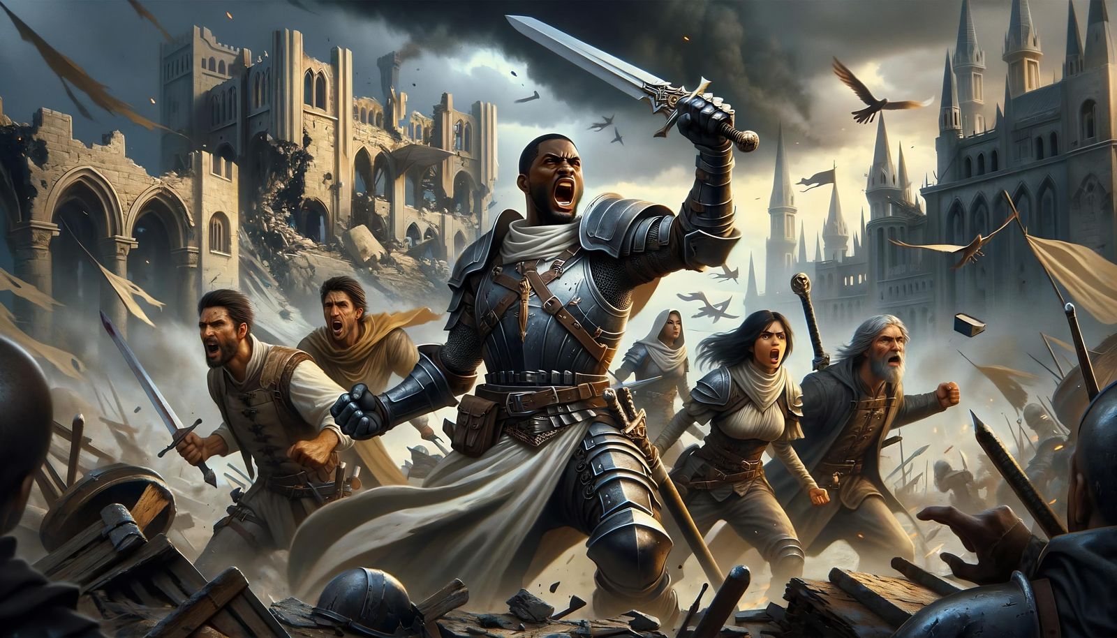 Fantasy Knights Lead Resistance in Fierce Battle