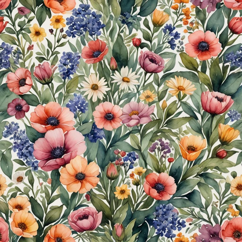 Watercolor Still Life: Floral Beauty