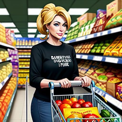 Lady Bonanza Does Supermarket Shopping