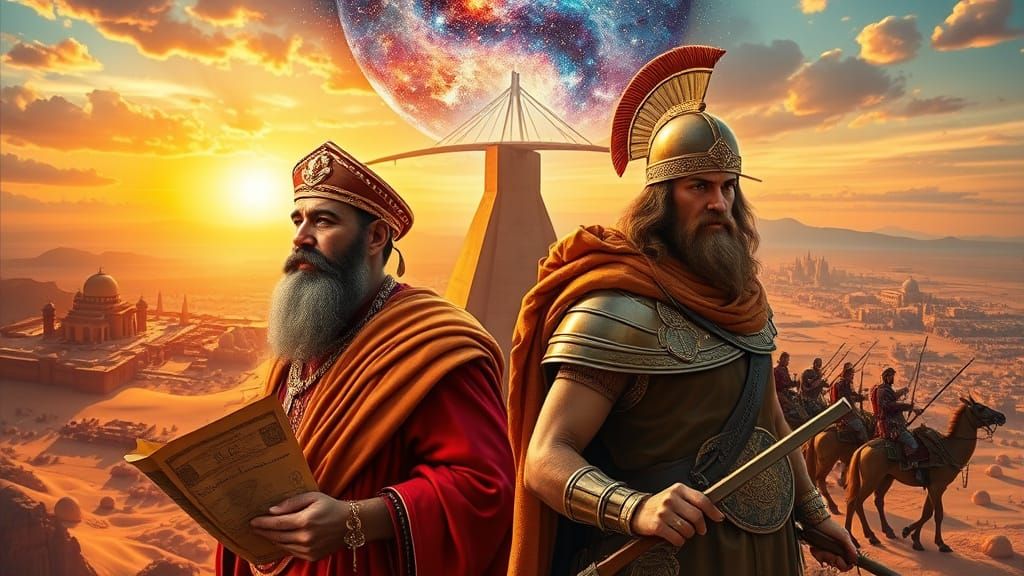 Marco Polo and Alexander the Great: Dual Portrait