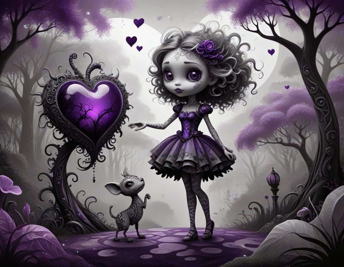Whimsical Creature Reveals Heart to Mysterious Girl in Moody...