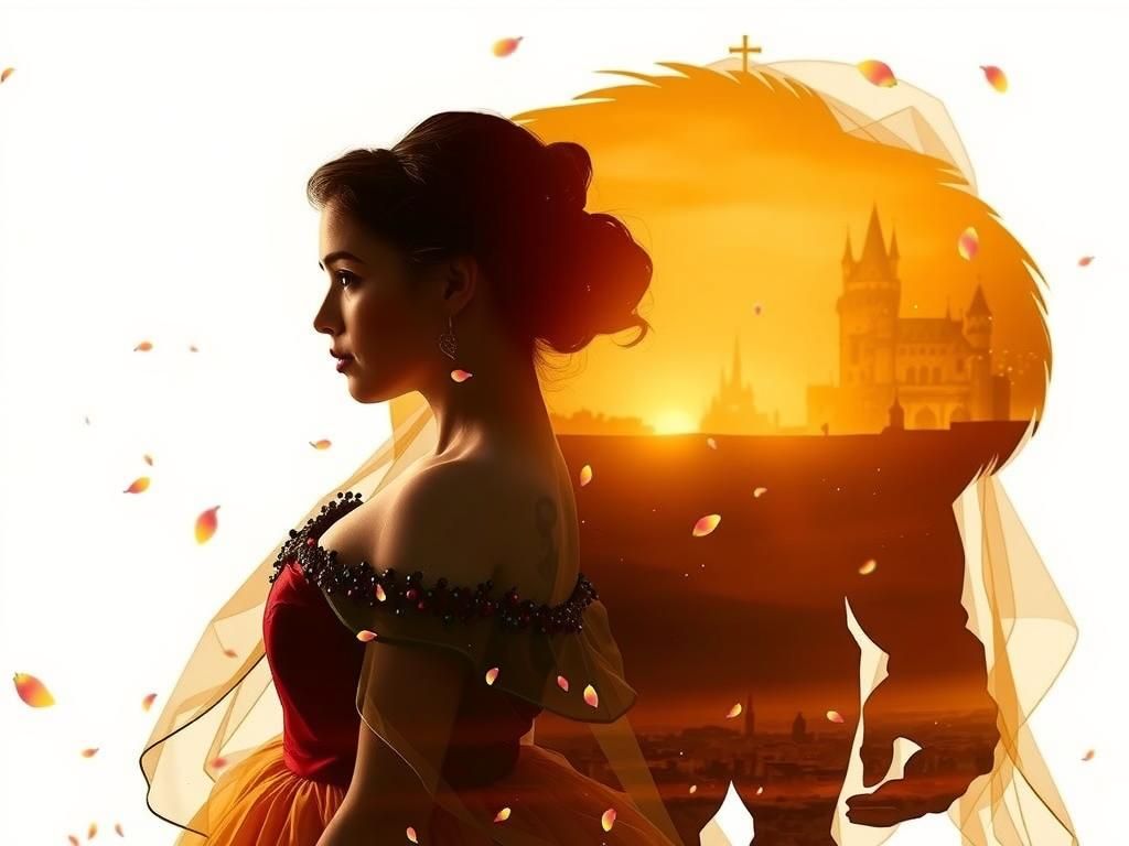 Belle and the Beast: Double Exposure Portrait