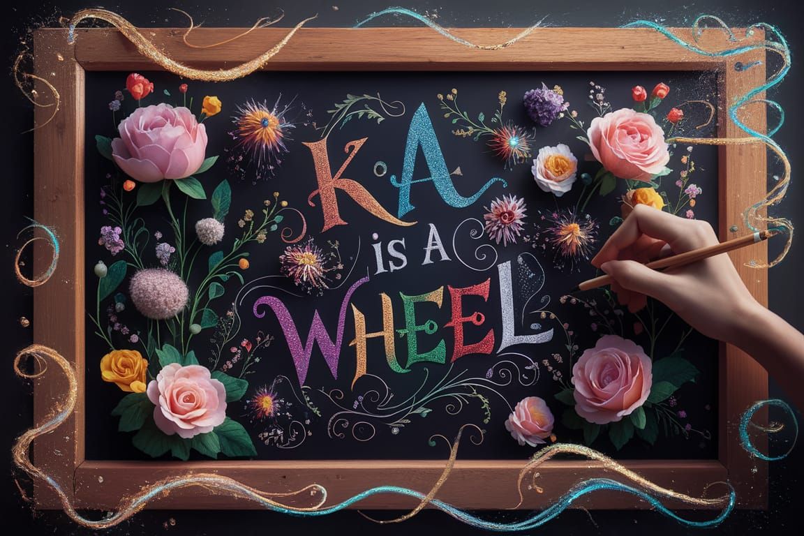 Magical Pencil Artist Creates Vibrant Chalkboard Flowers