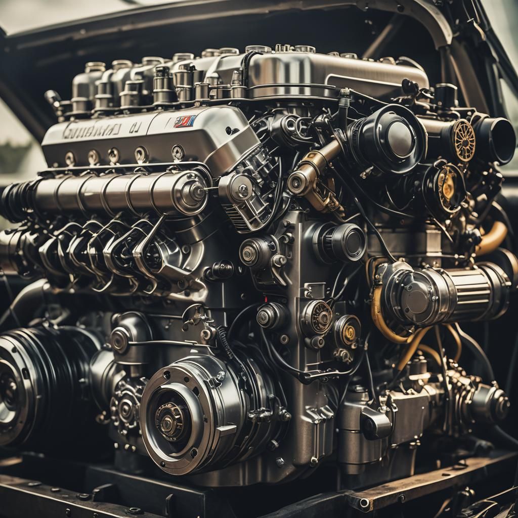 Cinematic V8 Engine Film Still