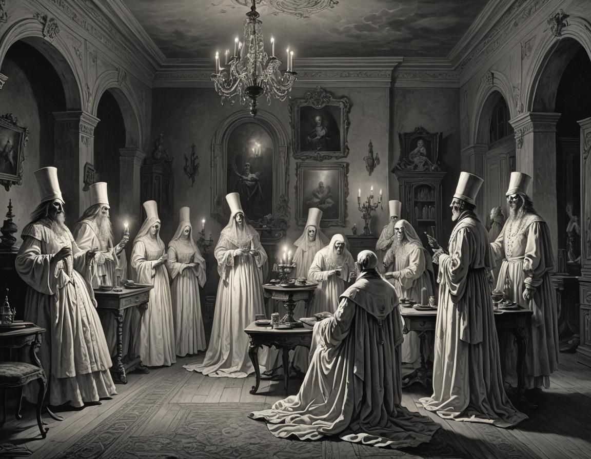 Ghostly Gathering in Polish Castle, Dark Romanticism