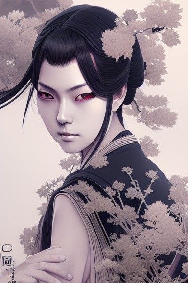 Empress Suiko of Japan: Detailed Digital Illustration