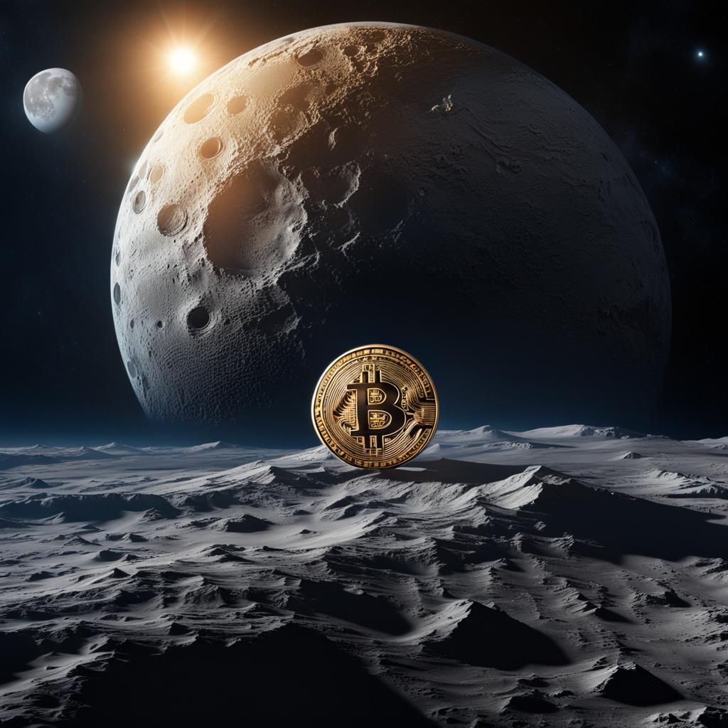 Bitcoin to the Moon: A Digital Space Journey