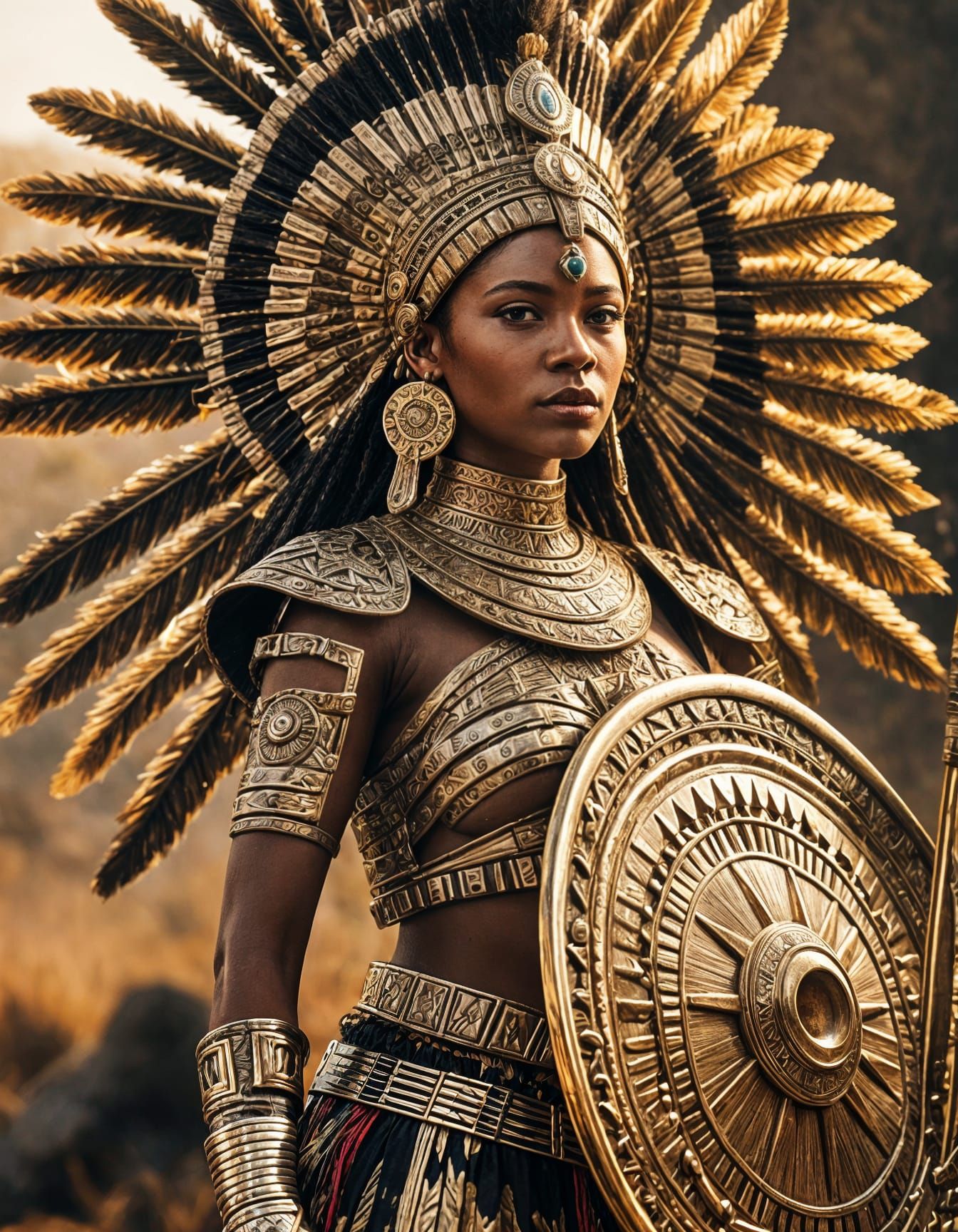 Shaka Zulu reimagined as a powerful matriarch leading the Zu...