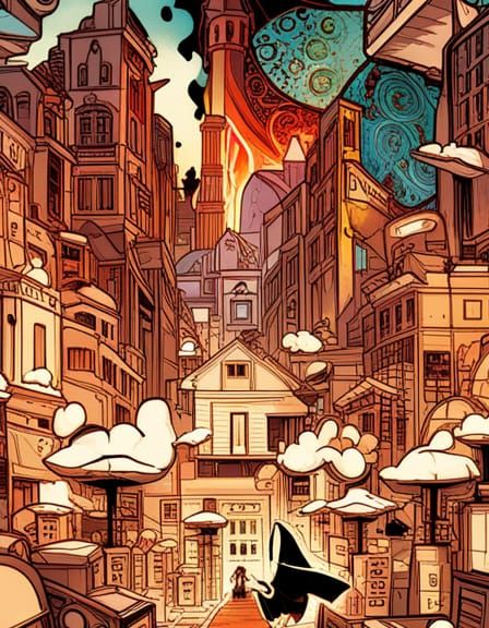 Detailed Hyperrealistic Architecture Splash Art