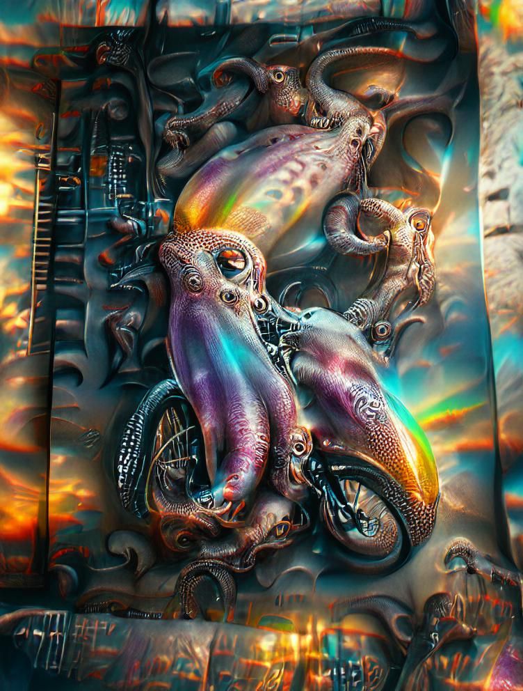 Octopus Apocalypse: Detailed Digital Painting