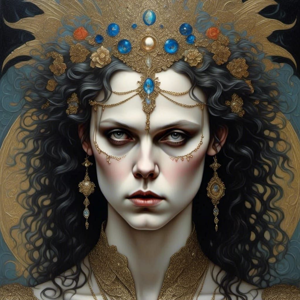 Melancholic Figure in Surrealist Bohemian Style