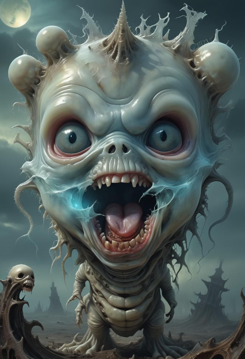 Evil Ghost in Abstract Surreal Digital Art