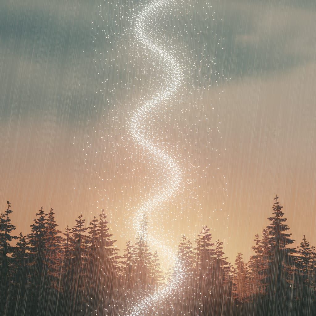 Raindrops Ascend in Ethereal 3D Render
