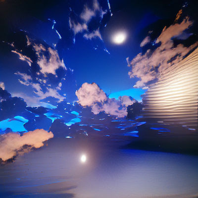 Blue Sky at 1 PM in Unreal Engine Style