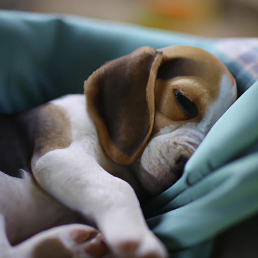 Beagle Puppy in Pixel Art Style