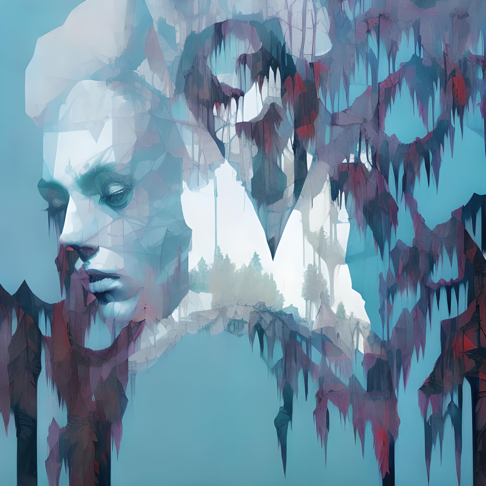 Nightmare Weaver: Double Exposure Forest Portrait