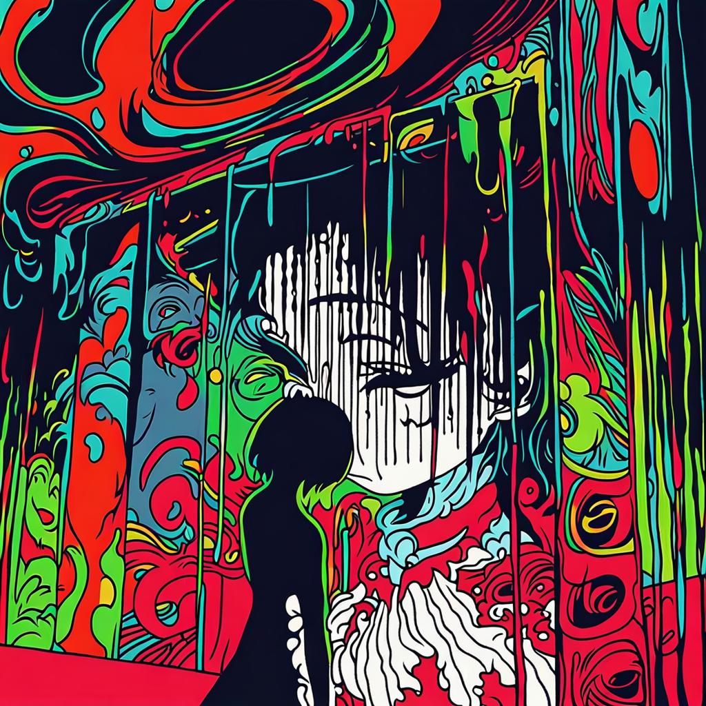 Ballerina, style of Junji Ito, cel-shaded, manga horror, sup...