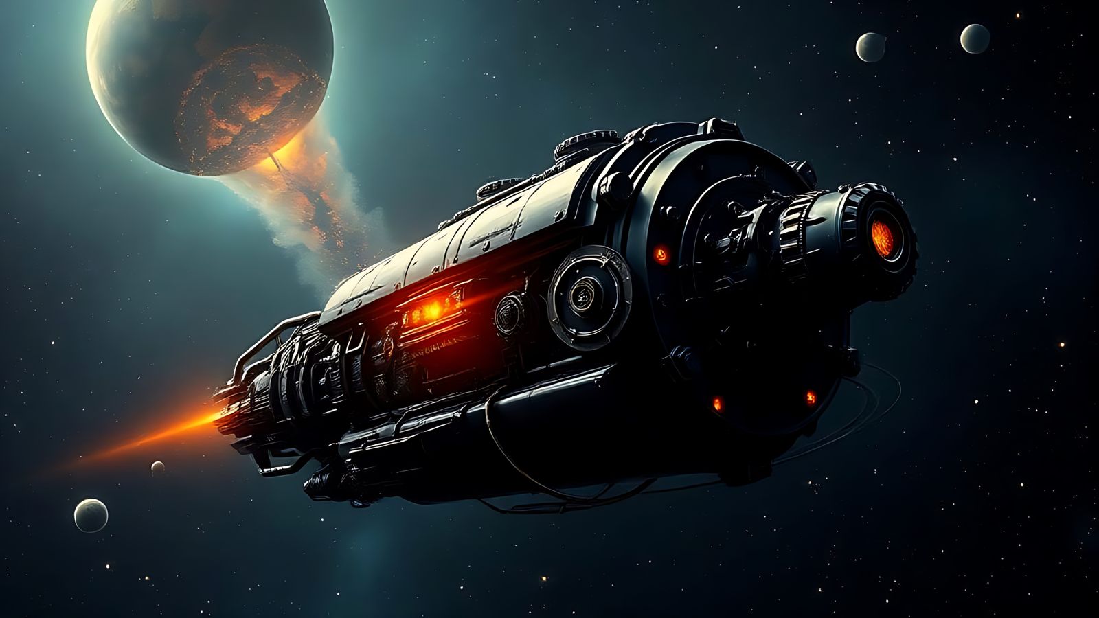 A colossal, sentient engine, crafted from polished obsidian ...