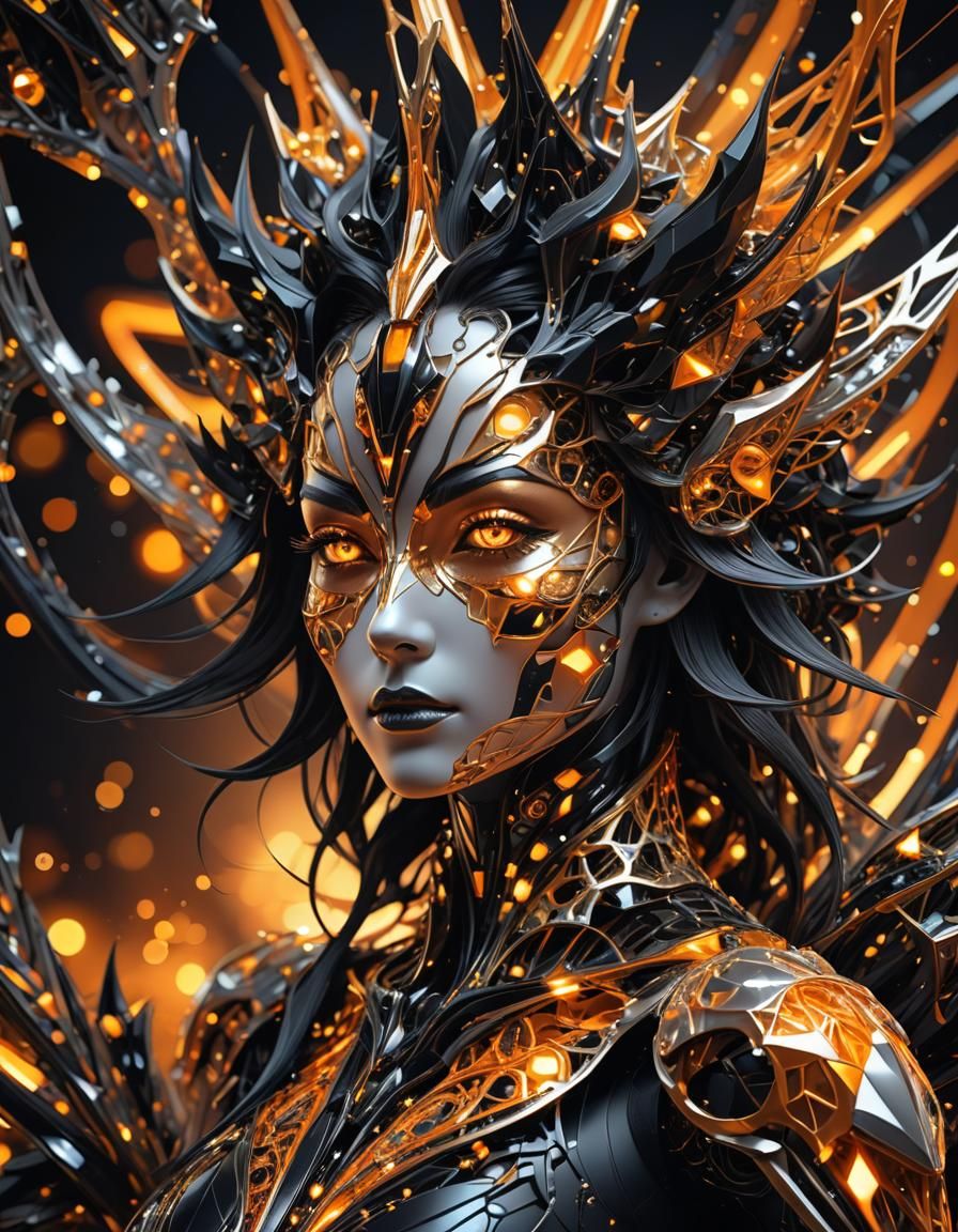 Abstract Fractal Creature in Isometric 3D Art