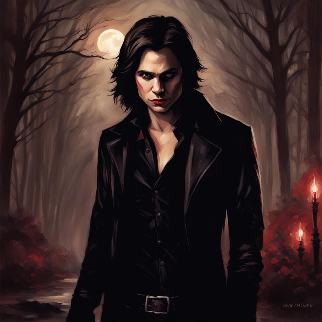 Sinister Vampire Image in Gothic Fantasy Style